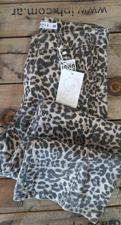 Jean wide leg print