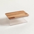 Recipiente de acrílico tapa de madera 1500ml - comprar online