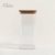 Recipiente cuadrado de acrílico tapa de madera 1500ml