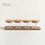 Set x 4 recipientes redondos acrilico tapa de madera 38x10,5 cm