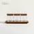 Set x 3 recipientes cuadrado acrilico tapa de madera 26x11 cm