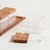 Set x 3 recipientes cuadrado acrilico tapa de madera 26x11 cm - comprar online