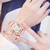 Mulheres Diamante Starry Square Dial Relógio de pulso Set, relógio de quartzo na internet