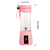 Mini copo portátil Milkshake, USB recarregável, 6 lâminas, misturador de suco, e vitaminas.