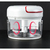 DAFUSHOP Mini Processador Manual Triturador de Alimentos 2 Lâminas Cozinha Comi