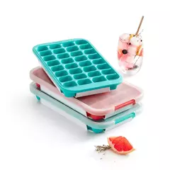 Super cubetera con tapa Lékué color turqueza - comprar online