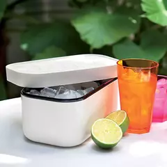 Hielera contenedor Ice Box Lékué color blanco - comprar online