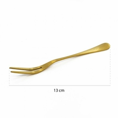 Mini tenedores x 6 Home concept acero gold - La Tienda Visage