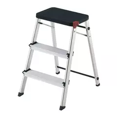 Escalera taburete de aluminio Rolser TM3 negra