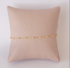 Pulseira Infantil Bolinhas Lisas na Veneziana no Dourado