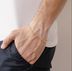 Pulseira Elos Cartier Fina no Dourado Masculina