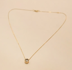 Colar Ponto de Luz de Zirconia no Dourado - comprar online