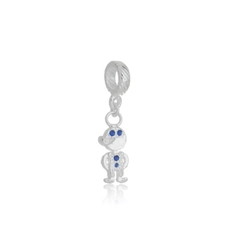 Berloque Menino com Zircônia Azul