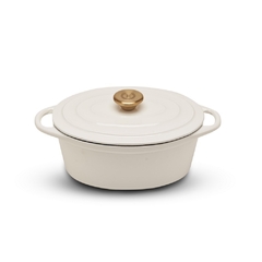 OLLA DE HIERRO FUNDIDO ESMALTADO OVAL ERMINDA BLANCO