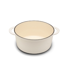 OLLA DE HIERRO FUNDIDO ESMALTADO ERMINDA BLANCO - comprar online