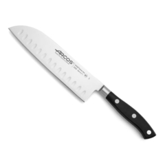 CUCHILLO ARCOS SANTOKU ALVEOLADO SERIE RIVIERA