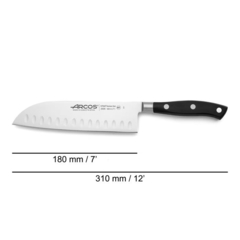 CUCHILLO ARCOS SANTOKU ALVEOLADO SERIE RIVIERA - comprar online