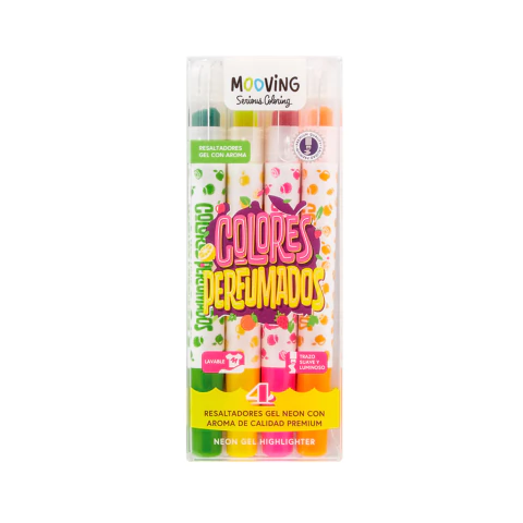Colores Perfumados - Resaltadores gel x4 - Mooving