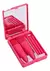 KIT DE PINCÉIS PORTÁTIL COM ESPELHO - PINK - comprar online