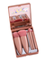 KIT DE PINCÉIS PORTÁTIL COM ESPELHO - NUDE