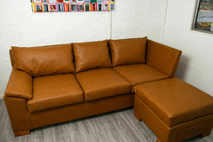Sillón Marrón en Ecocuero con camastro - comprar online