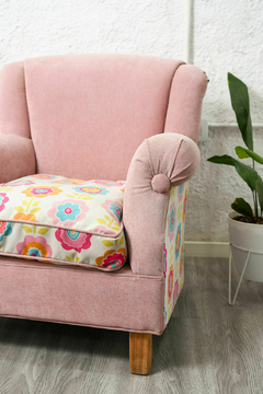 Sillon Rosa UNICO | Pana anti manchas - comprar online