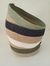 Canasto oval mediano yute y color 29x19x8 cm