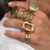 Anillo Drop Doble | Bronce en internet