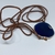 Collar Ágata Azul | Piedra Agata y Cordón de Cuero - comprar online