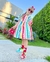 Vestido Coloridáh Mangas Bufantes - comprar online