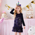 Vestido Unicórnio Estrelinhas Manga Longa - comprar online