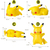 Pokemon Pikachu LED Night Light para crianças, anime bonito, luz suave, quarto,