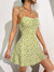 Imagem do Floral suspender split mini vestido 2023 verão novo magro sem mangas patry prai