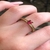 Anillos En Brillante Rubi De Zirconia Enchapado a Oro 18k