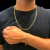 Cadena Mas Pulsera 3 X1 Masculina Enchapado a Oro 18k