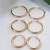 Aros Argollas Con 3 Pares Enchapado a Oro 18k - comprar online