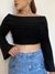 Top negro off shoulder