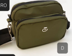 Bandolera Satinada Cierre Negro - comprar online