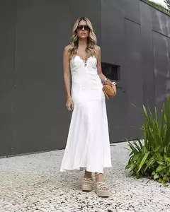 VESTIDO MIDI EM LINHO LINA - comprar online