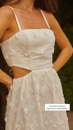 VESTIDO DE ALCAS COM AMARRACAO COSTAS - loja online
