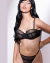 Conjunto de encaje con copa Blanco - tienda online