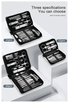 Conjunto de manicure em aço inoxidável Cortadores de unhas e Cutícula. na internet