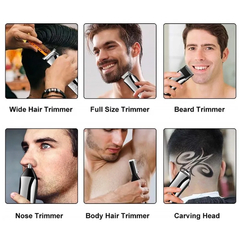 Aparador elétrico Kemei kit de higiene, pelos, sobrancelha e barba. na internet