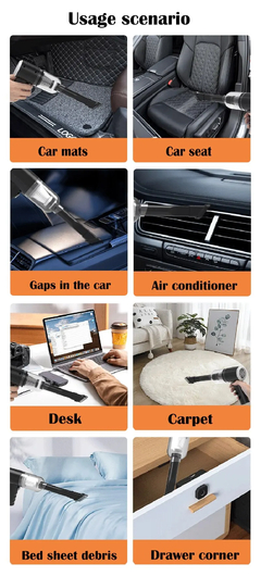 Aspirador de Carro Sem Fio 1200mAh Aparelho de Limpeza Portátil. - comprar online