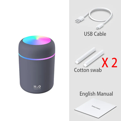 Imagem do "Difusor de Óleo Essencial Ultrassônico 300ML: Mini Humidificador de Ar com Luz Romântica USB