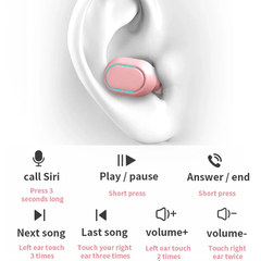 Fones de ouvido sem fio E7S TWS, fones de ouvido Bluetooth 5.0 HIFI Lossless Sou