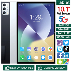 Tablets Global Version Original, Android 12, Dual 5G LTE, Call Function, Bluetooth, WiFi, PC Google, Deca Core, 16GB, 1TB Tela 4K de 11 Pol. - comprar online