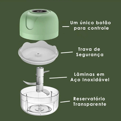 Mini Triturador Elétrico, de Legumes, Processador Alta Fibra, 250ml - appeshopp.com.br