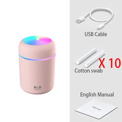 "Difusor de Óleo Essencial Ultrassônico 300ML: Mini Humidificador de Ar com Luz Romântica USB - comprar online