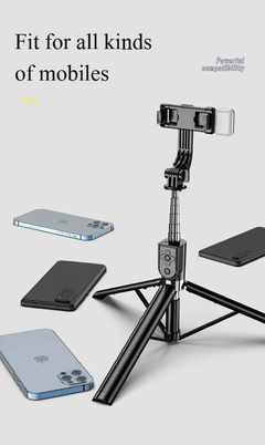 Vara de Selfie com controle remoto, Bluetooth de 1.67m Estendida, Sem Fio, com Tripé Dobrável e Luz de Preenchimento - comprar online